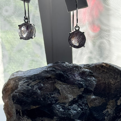 Sacred Seven Drop Earrings – Faceted Natural Gemstone Jewelry in 925 Sterling Silver