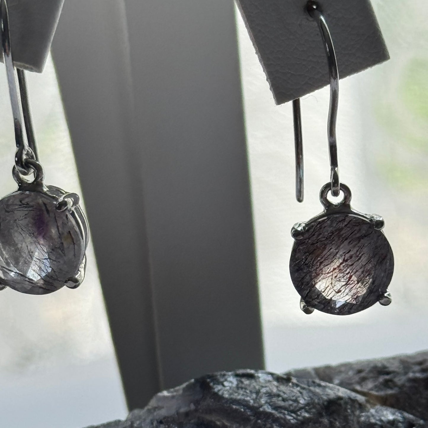Sacred Seven Drop Earrings – Faceted Natural Gemstone Jewelry in 925 Sterling Silver