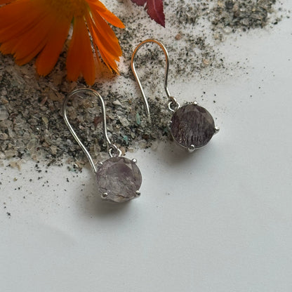 Sacred Seven Drop Earrings – Faceted Natural Gemstone Jewelry in 925 Sterling Silver
