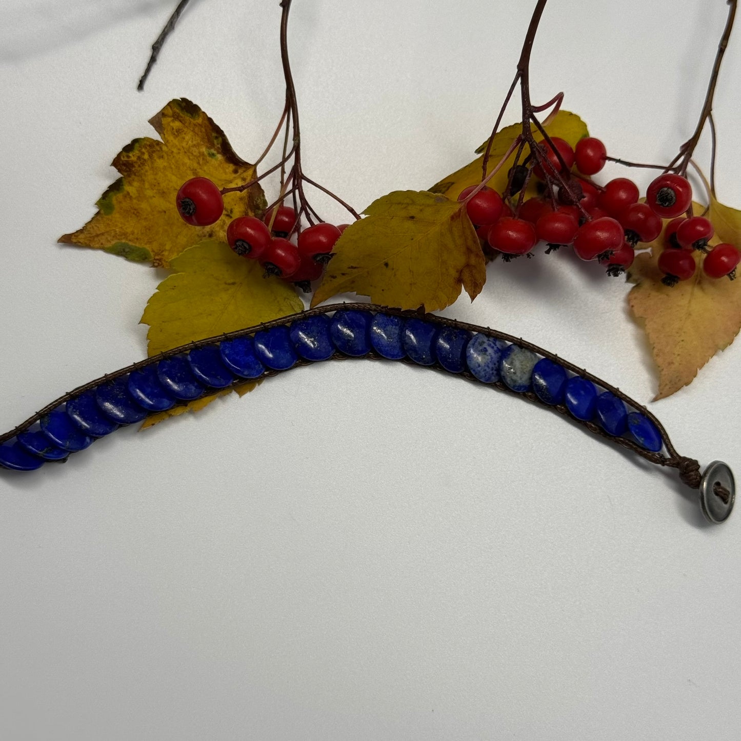 Adjustable Lapis Lazuli Bracelet – Natural Deep Blue Gemstone