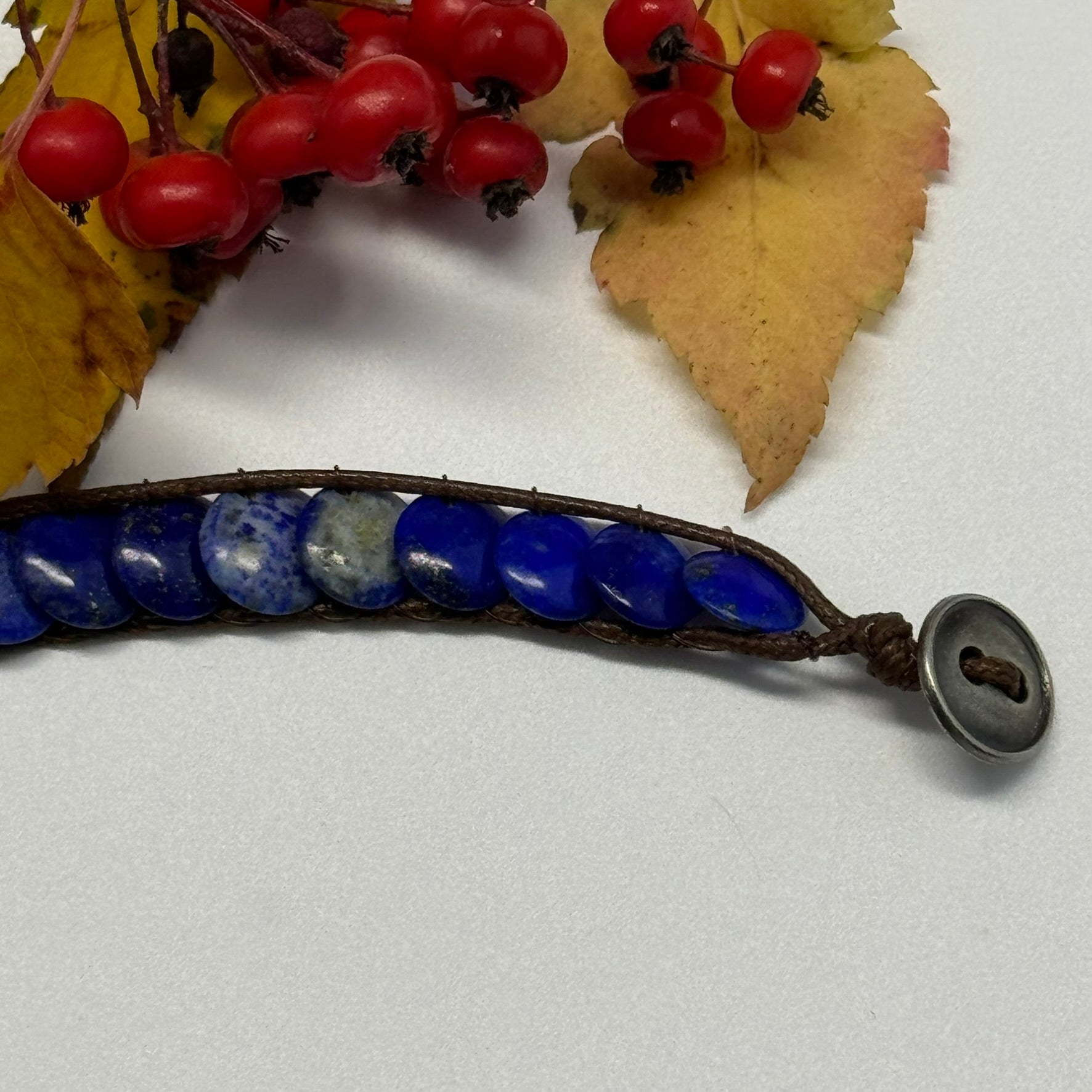 Adjustable Lapis Lazuli Bracelet – Natural Deep Blue Gemstone