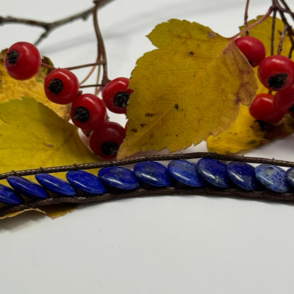 Adjustable Lapis Lazuli Bracelet – Natural Deep Blue Gemstone