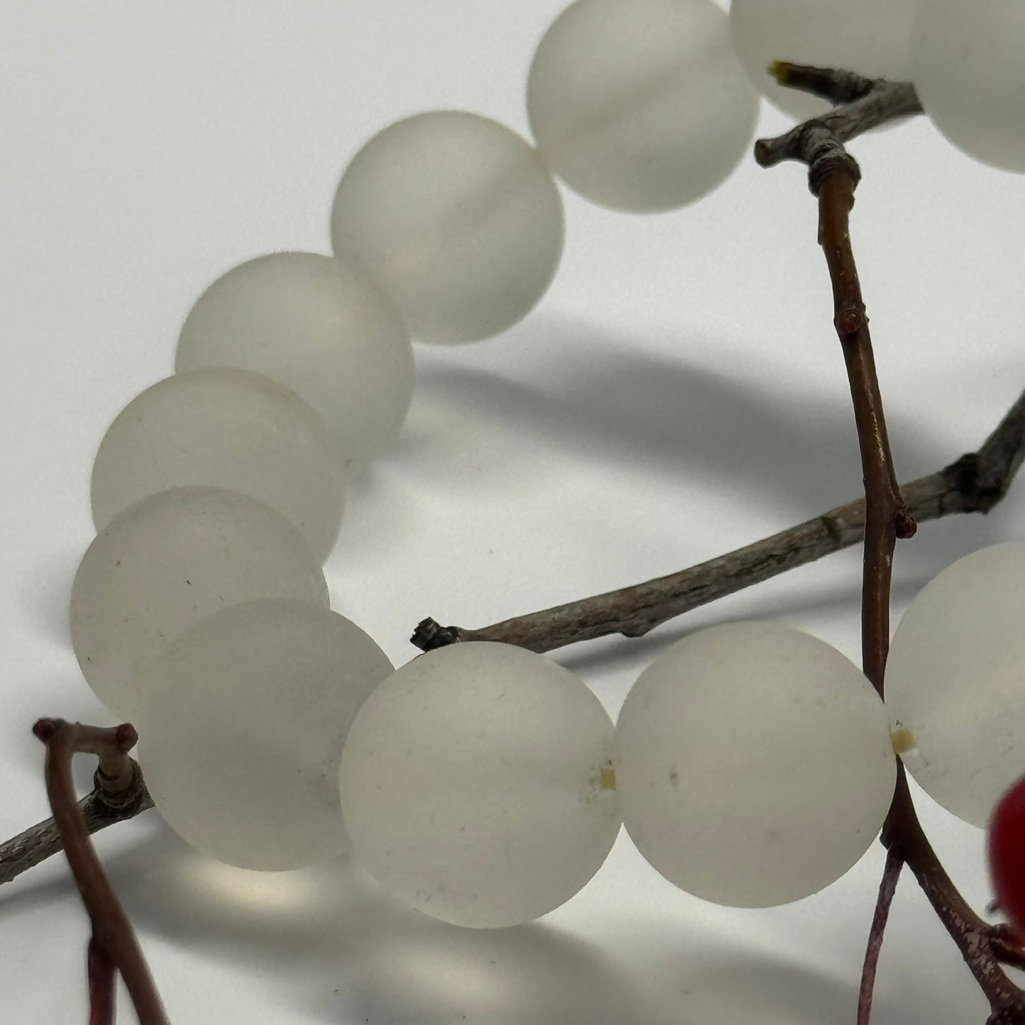 Frosted Quartz Bracelet – Natural Matte Gemstone