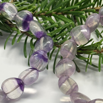 Purple Fluorite Heart Shaped Bracelet – Natural Gemstone Jewelry - (AA Quality)