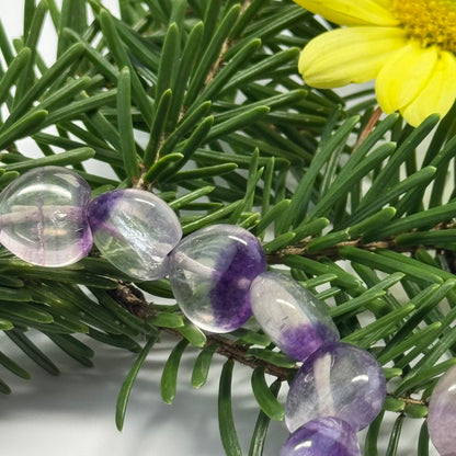 Purple Fluorite Heart Shaped Bracelet – Natural Gemstone Jewelry - (AA Quality)