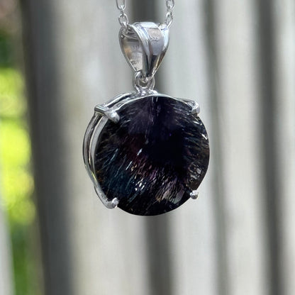 Sacred Seven Pendant – Faceted Natural Gemstone Jewelry in 925 Sterling Silver