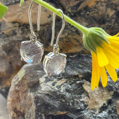 Sacred Seven Dangle Earrings – Brilliant-Cut Natural Gemstone Jewelry in 925 Sterling Silver