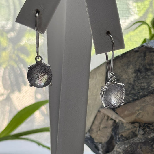 Sacred Seven Dangle Earrings – Brilliant-Cut Natural Gemstone Jewelry in 925 Sterling Silver