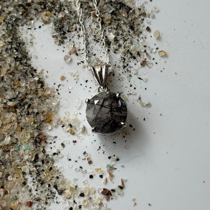 Sacred Seven Pendant – Brilliant-Cut Natural Crystal Jewelry in 925 Sterling Silver