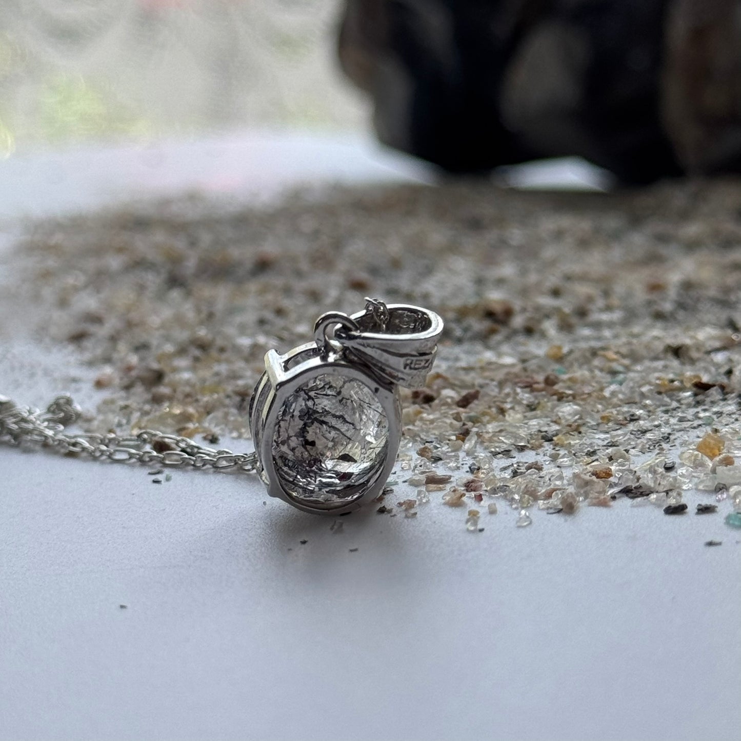 Sacred Seven Pendant – Brilliant-Cut Natural Crystal Jewelry in 925 Sterling Silver