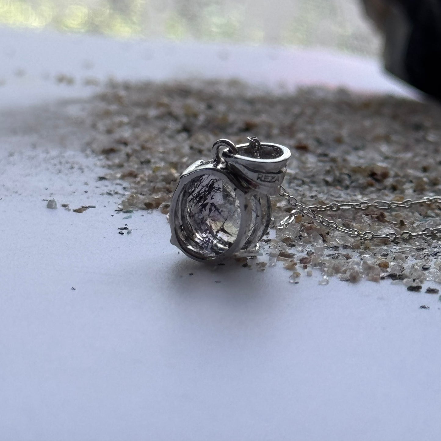 Sacred Seven Pendant – Brilliant-Cut Natural Crystal Jewelry in 925 Sterling Silver
