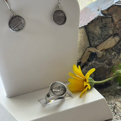 Sacred Seven Ring and Drop Earrings Set – Natural Gemstone Jewelry in 925 Sterling Silver