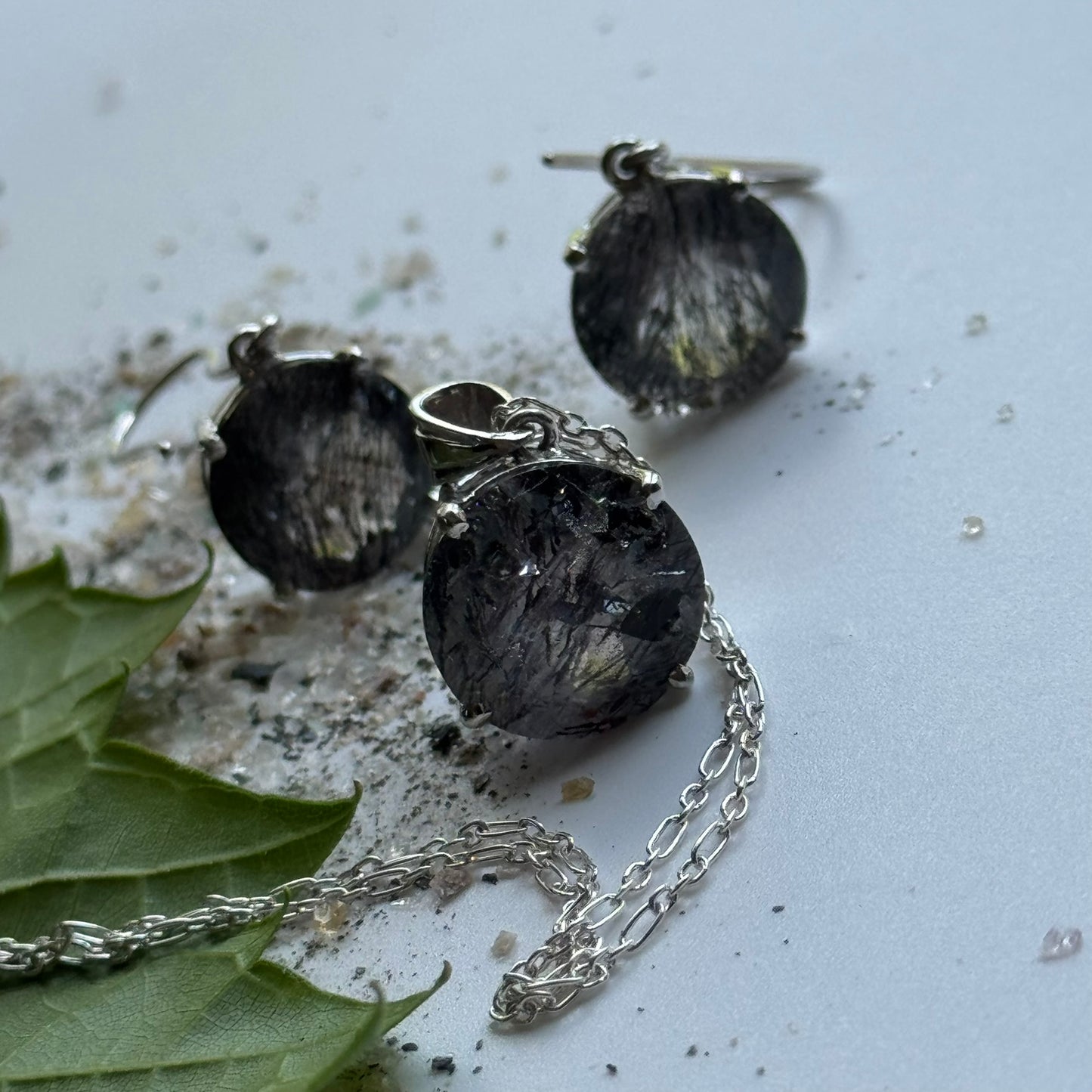Sacred Seven Pendant and Dangle Earrings Set – Prong Set Faceted Natural Gemstone Jewelry in 925 Sterling Silver