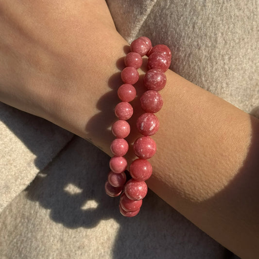 Thulite Bracelet – Natural Gemstone Jewelry - (AAAA Quality)
