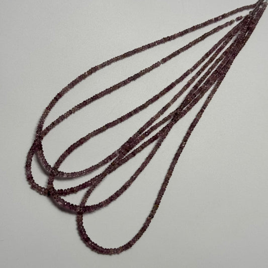 Mali Garnet Faceted Rondelle Gemstone Beads (AAAA Quality)