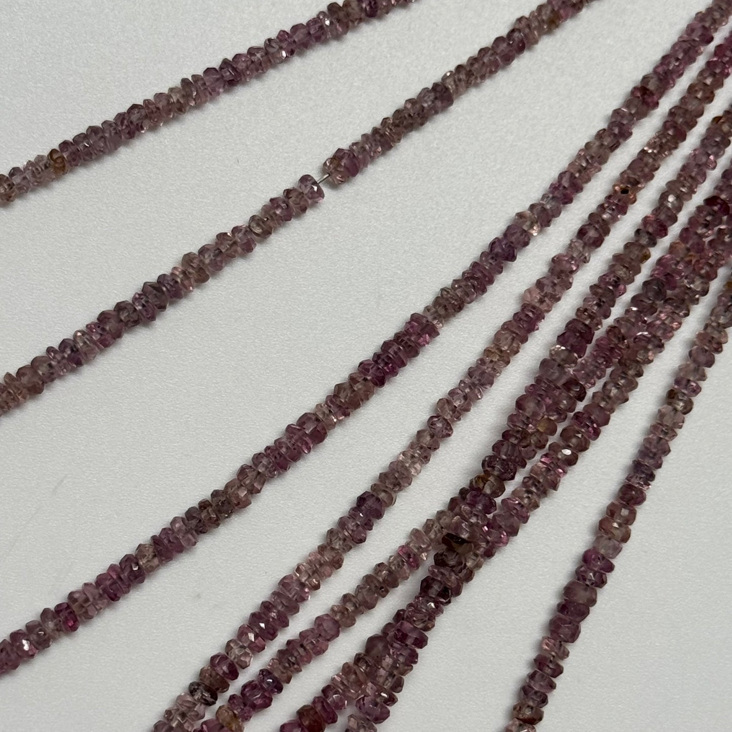 Mali Garnet Faceted Rondelle Gemstone Beads (AAAA Quality)