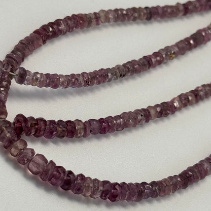 Mali Garnet Faceted Rondelle Gemstone Beads (AAAA Quality)