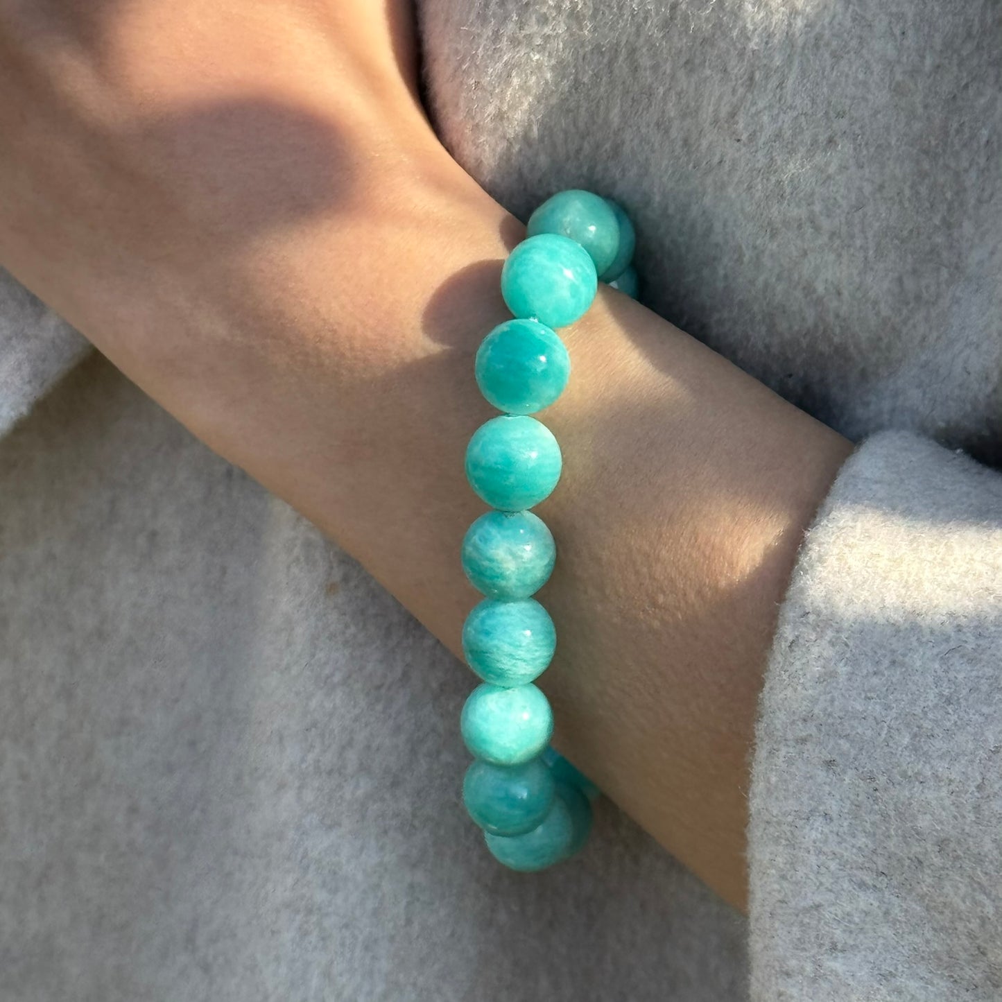 Amazonite Bracelet – Natural Blue-Green Gemstone for Jewelry & Collectors