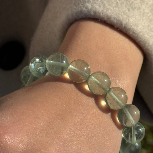 Green Fluorite Bracelet – Natural Gemstone Jewelry - (AAAA Quality)