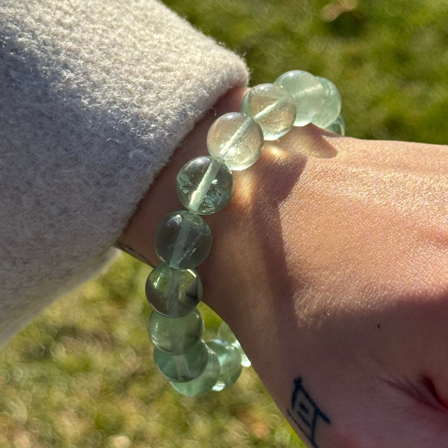 Green Fluorite Bracelet – Natural Gemstone Jewelry - (AAAA Quality)