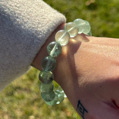 Green Fluorite Bracelet – Natural Gemstone Jewelry - (AAAA Quality)
