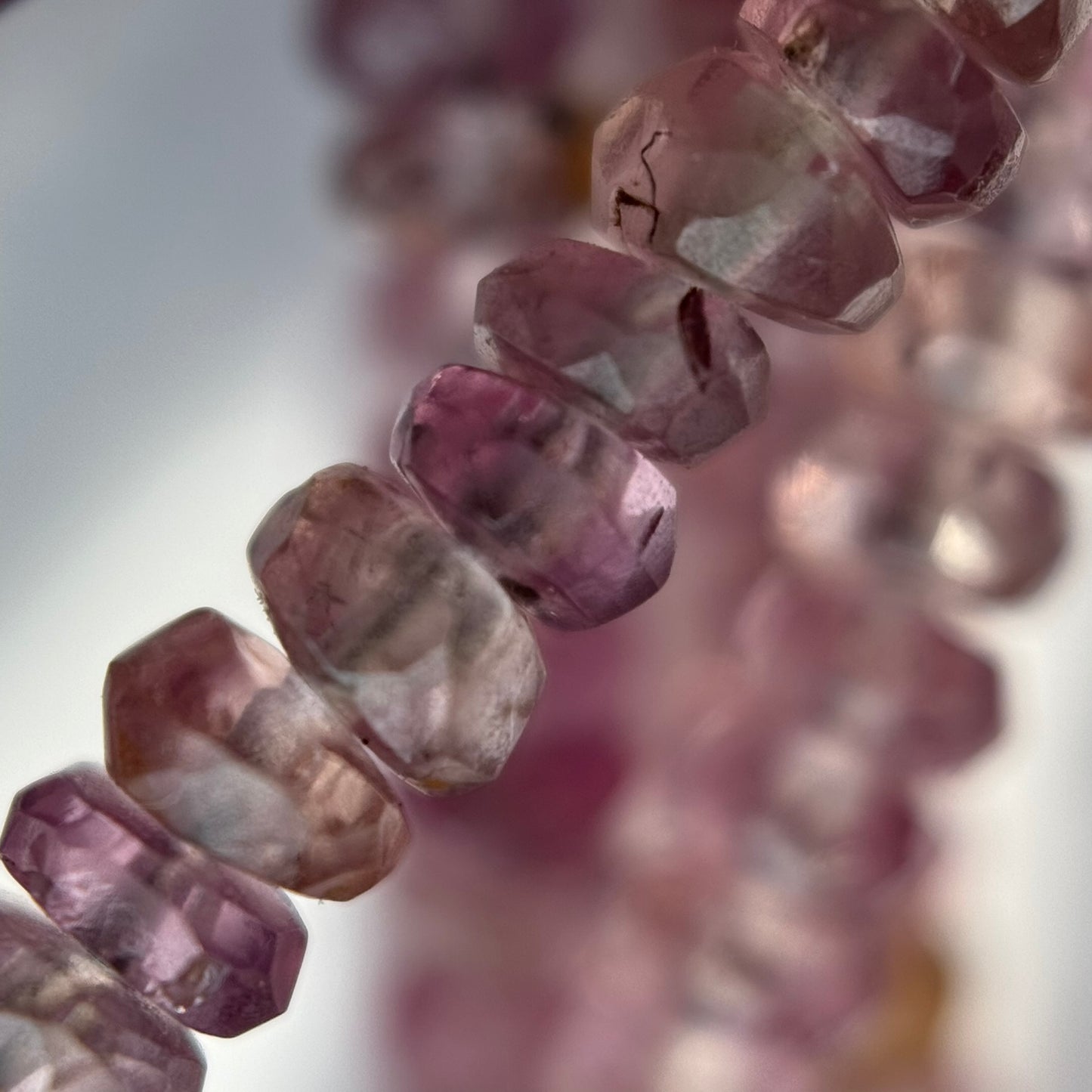 Mali Garnet Faceted Rondelle Gemstone Beads (AAAA Quality)