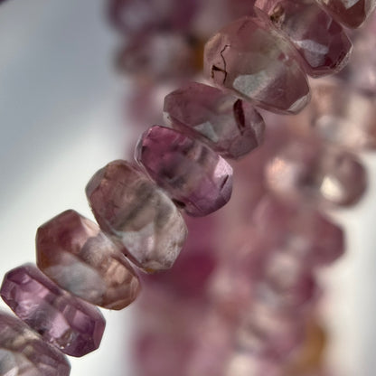Mali Garnet Faceted Rondelle Gemstone Beads (AAAA Quality)