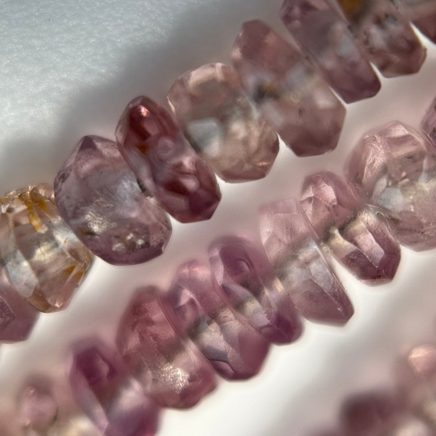 Mali Garnet Faceted Rondelle Gemstone Beads (AAAA Quality)