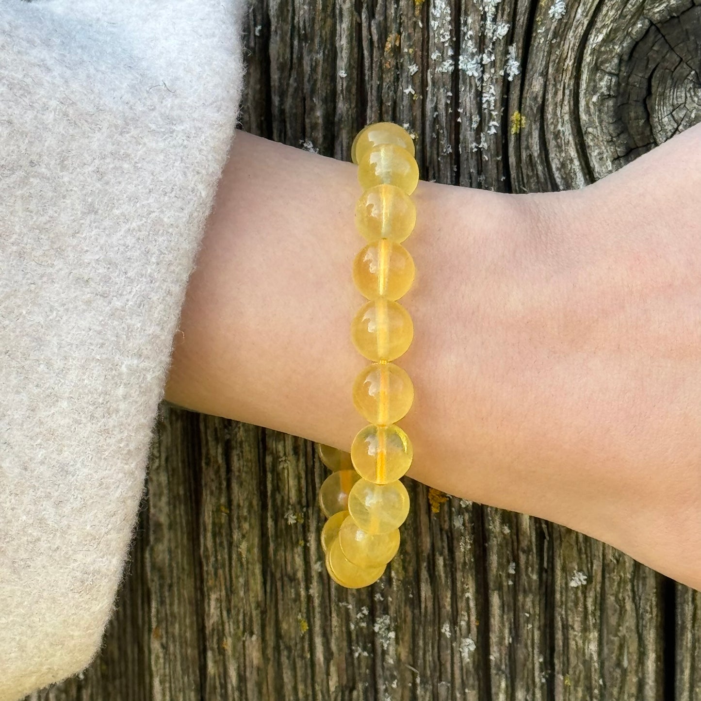 Yellow Fluorite Bracelet – Natural Gemstone Jewelry for Energy & Style - (AAAAA Quality)