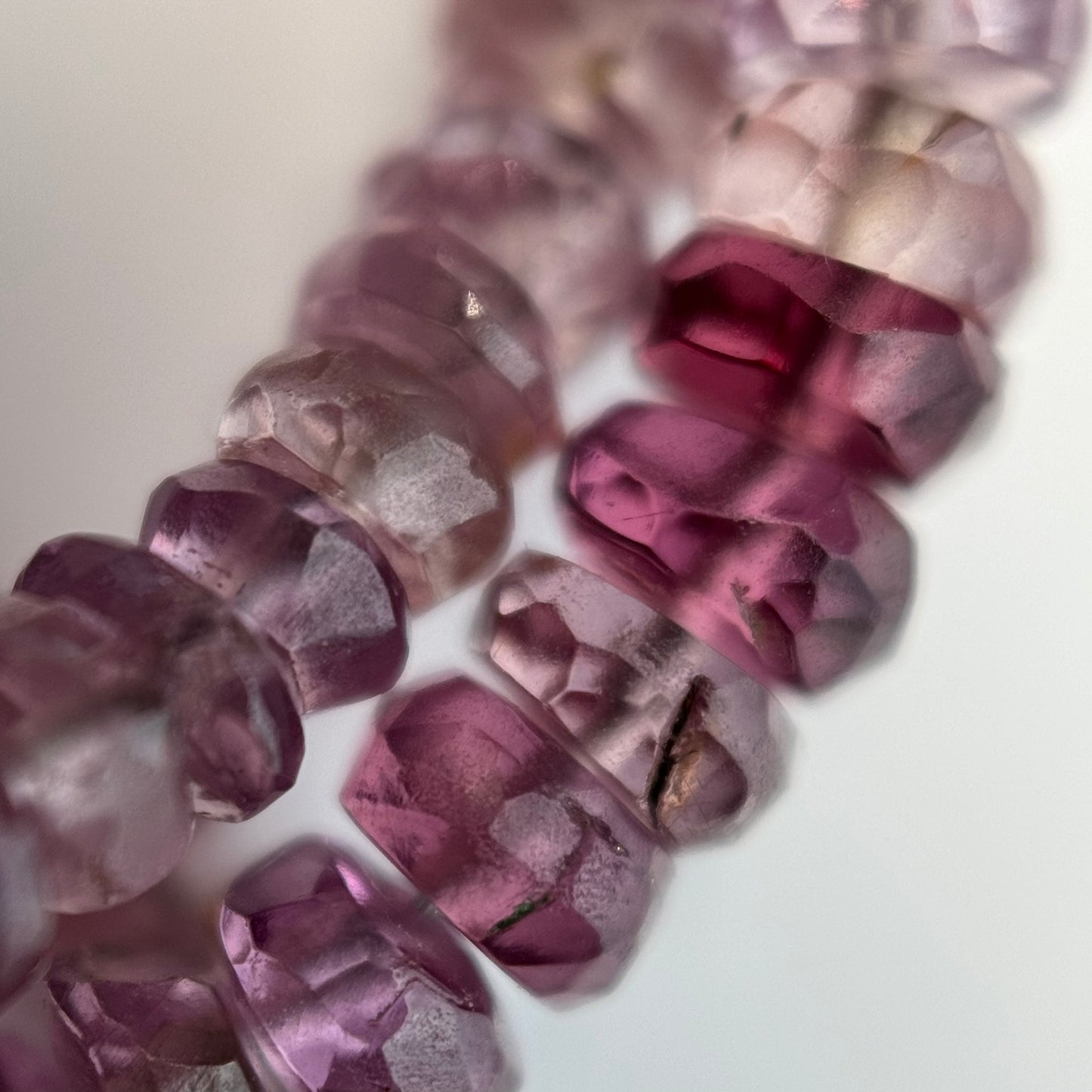 Mali Garnet Faceted Rondelle Gemstone Beads (AAAA Quality)