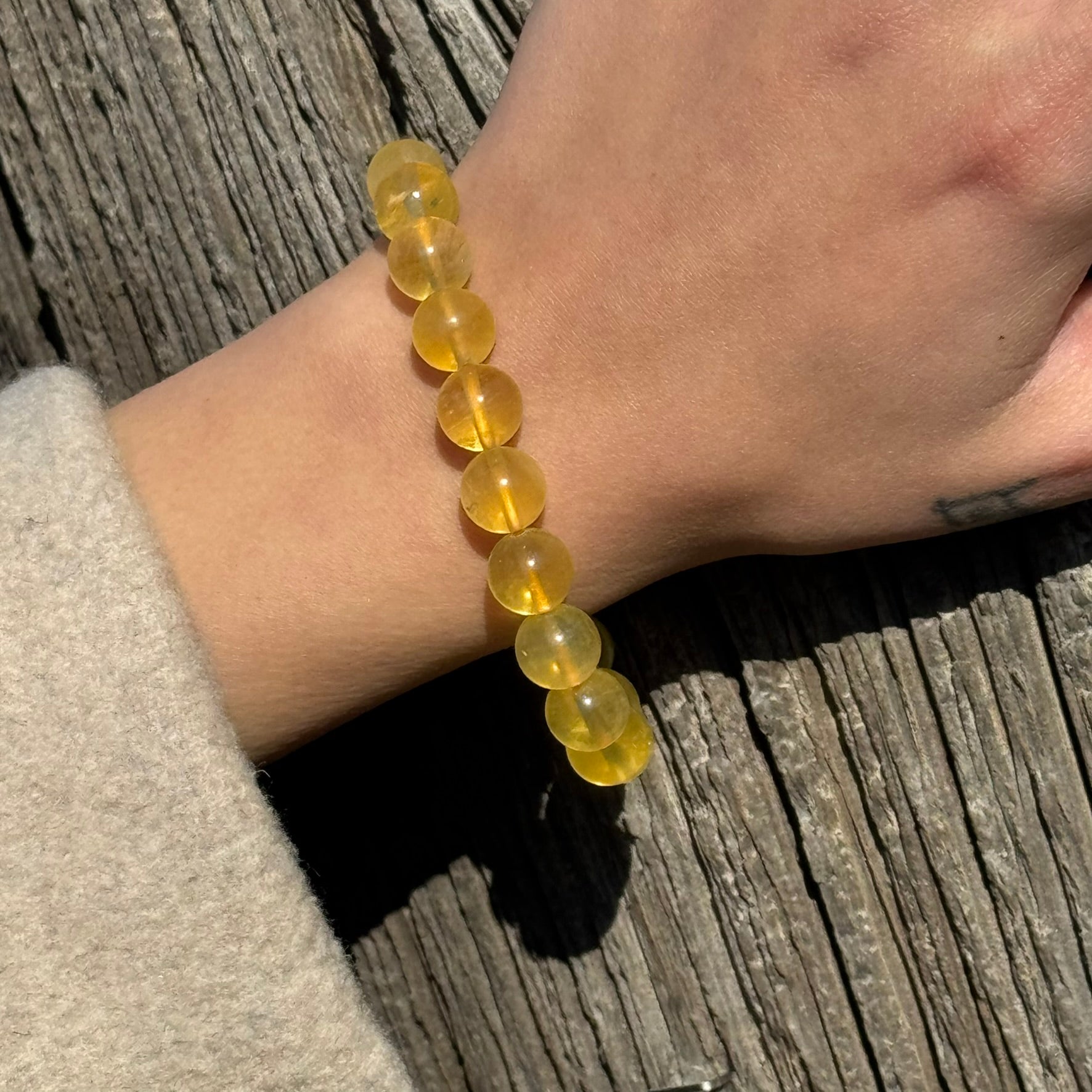 Yellow Fluorite Bracelet – Natural Gemstone Jewelry for Energy & Style - (AAAAA Quality)