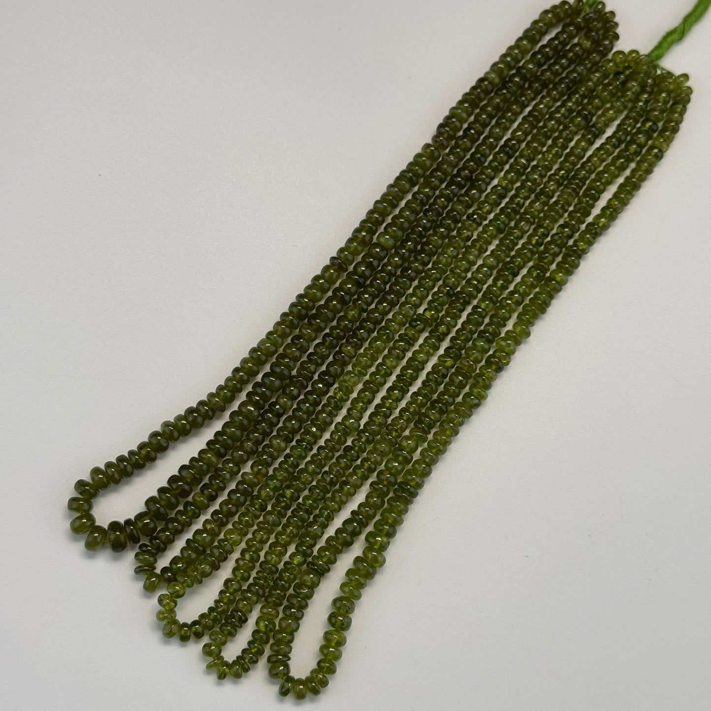 Vesuvianite Polished Rondelle Gemstone Beads (AA Quality)