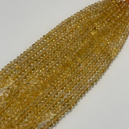 Citrine Polished Rondelle Gemstone Beads (AA Quality)