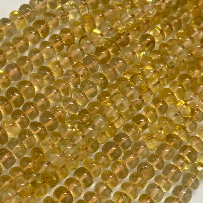 Citrine Polished Rondelle Gemstone Beads (AA Quality)