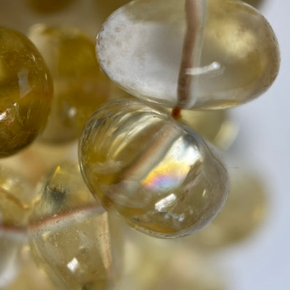 Citrine Polished Rondelle Gemstone Beads (AA Quality)
