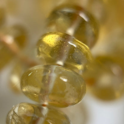 Citrine Polished Rondelle Gemstone Beads (AA Quality)