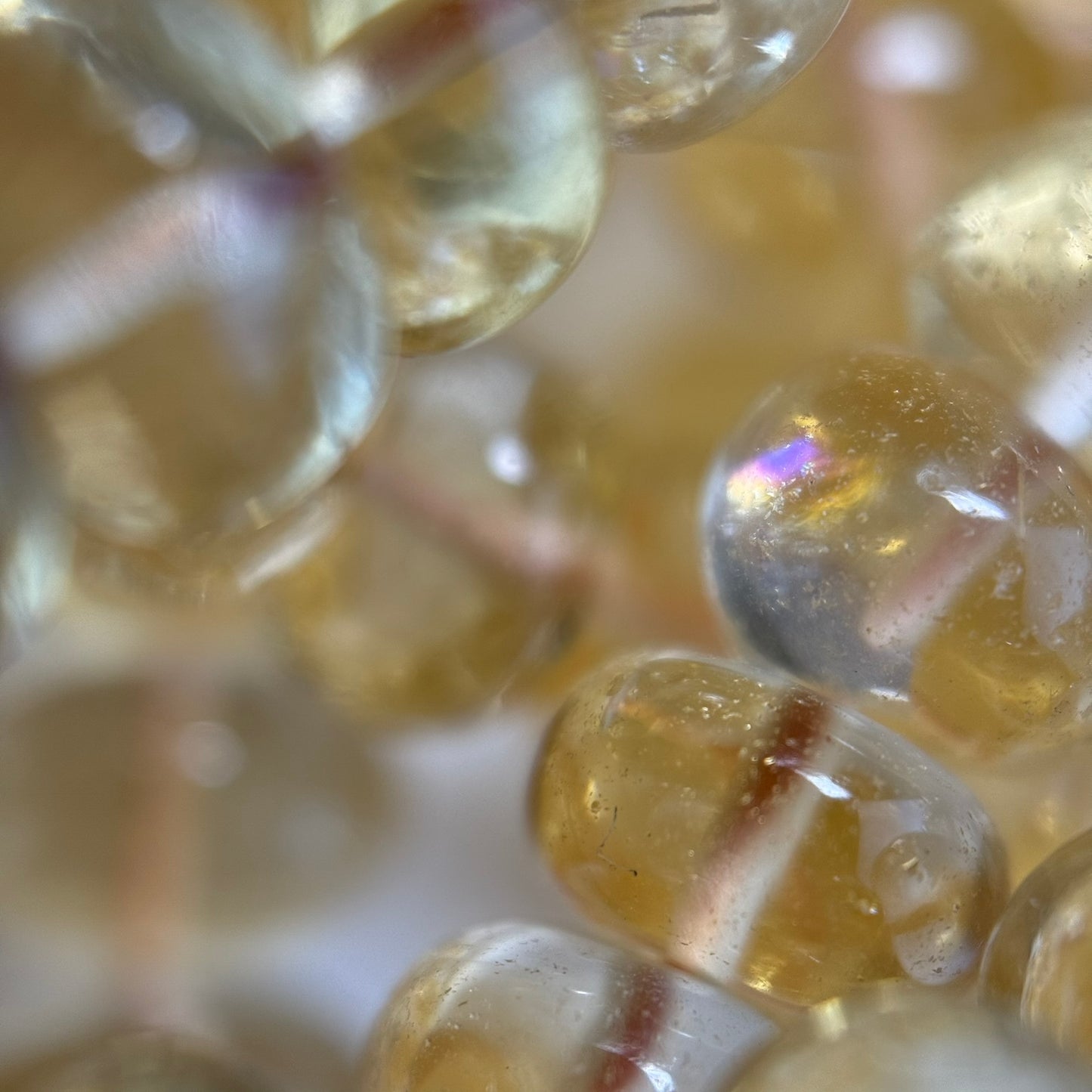 Citrine Polished Rondelle Gemstone Beads (AA Quality)