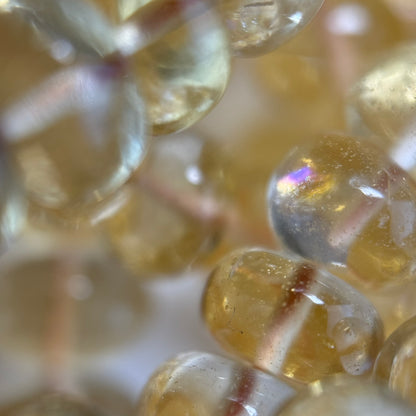 Citrine Polished Rondelle Gemstone Beads (AA Quality)
