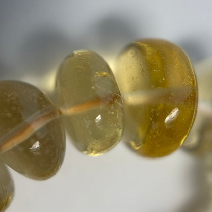 Citrine Polished Rondelle Gemstone Beads (AA Quality)