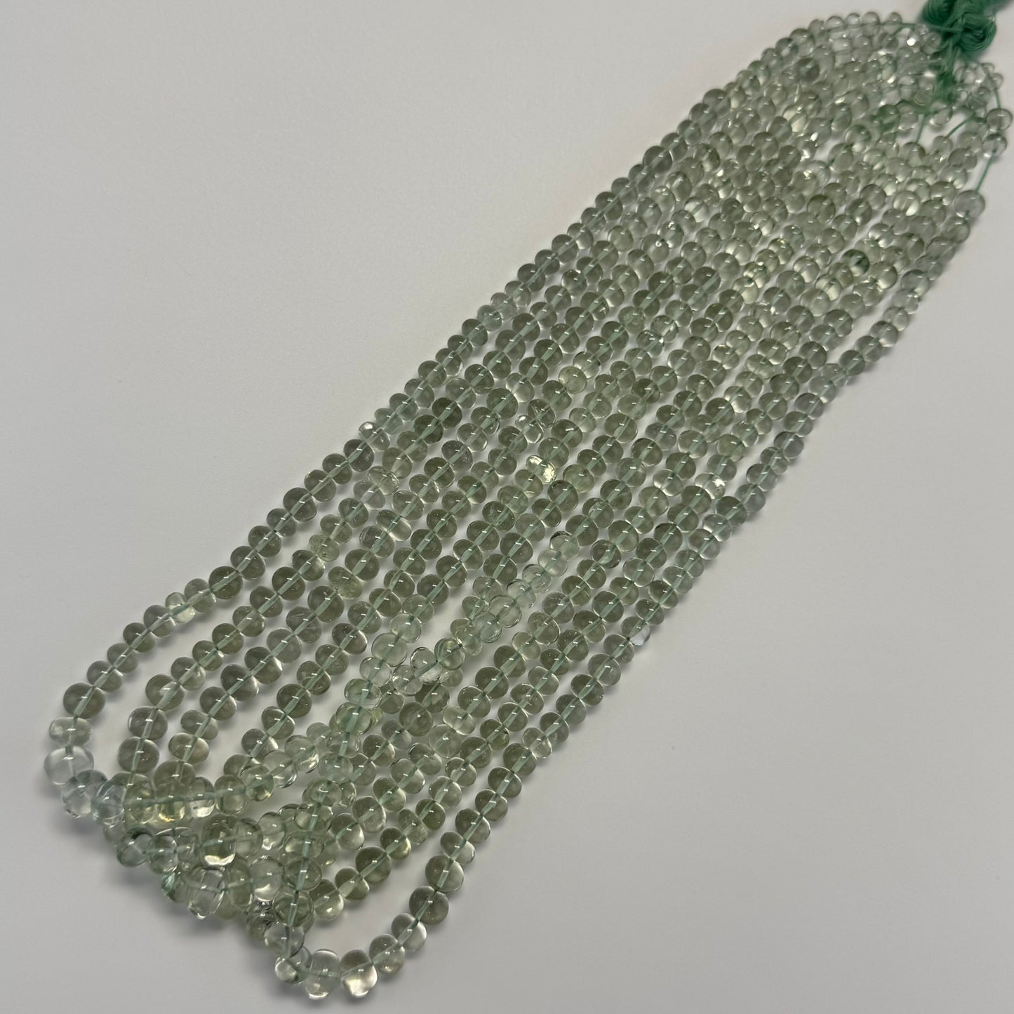 Presiolite Polished Rondelle Gemstone Beads (AA Quality)