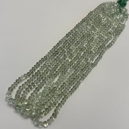 Presiolite Polished Rondelle Gemstone Beads (AA Quality)
