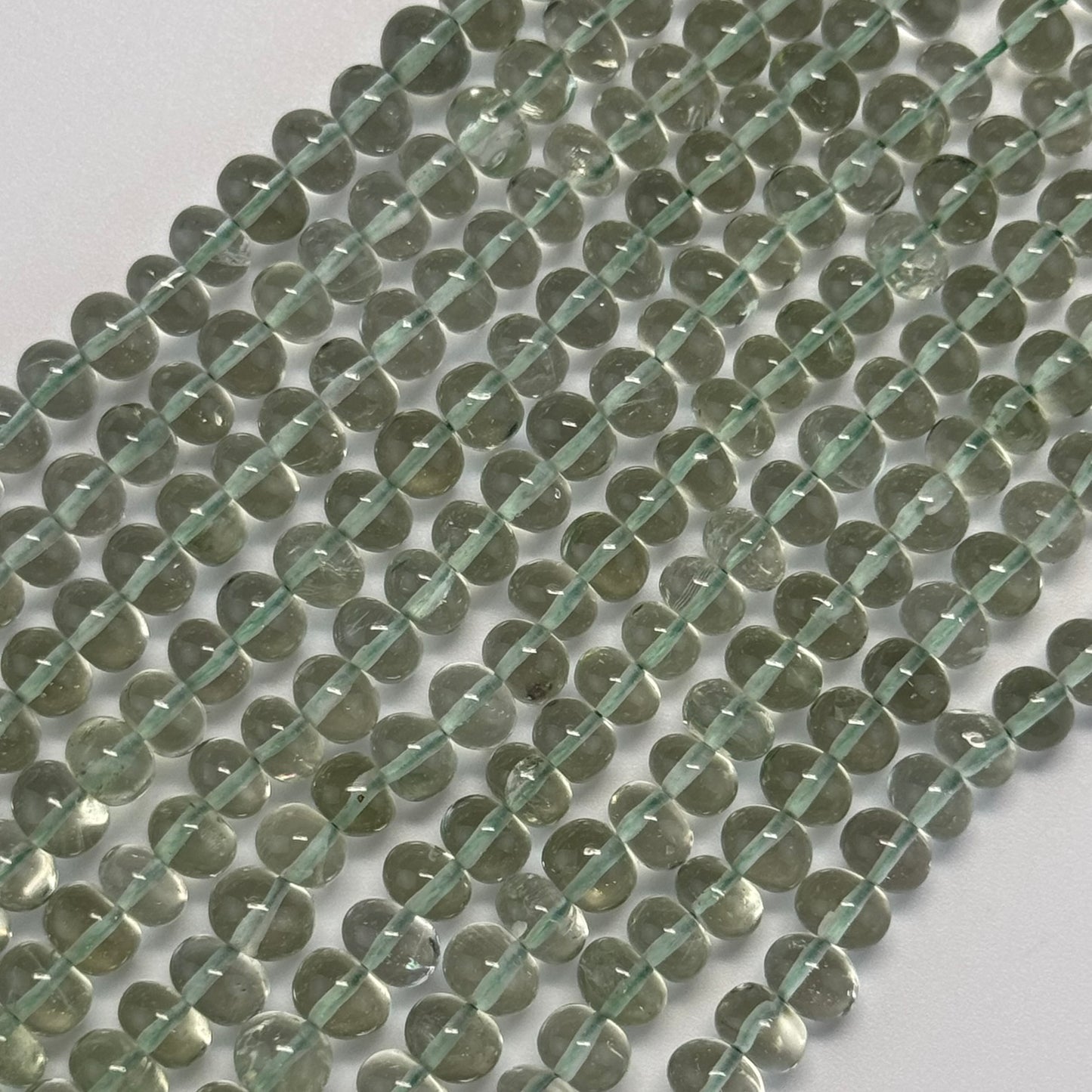 Presiolite Polished Rondelle Gemstone Beads (AA Quality)