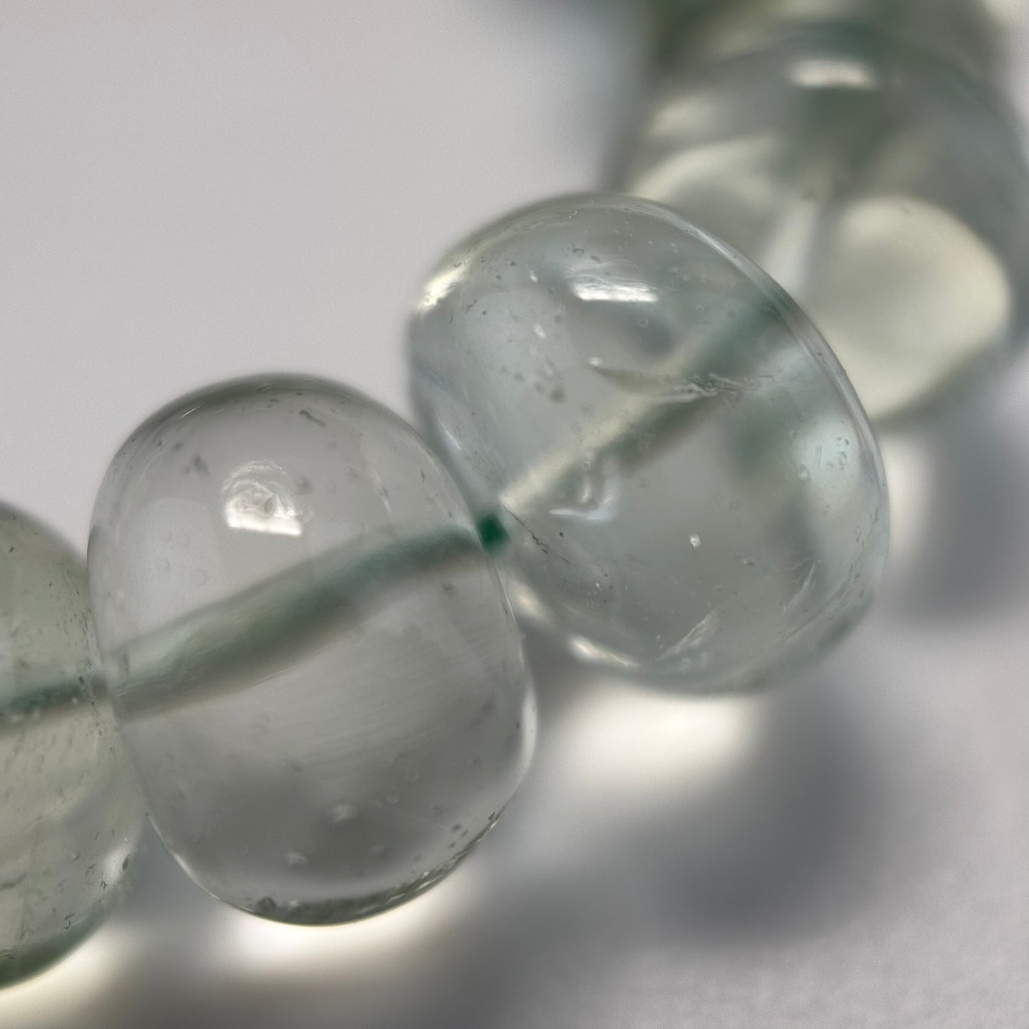 Presiolite Polished Rondelle Gemstone Beads (AA Quality)