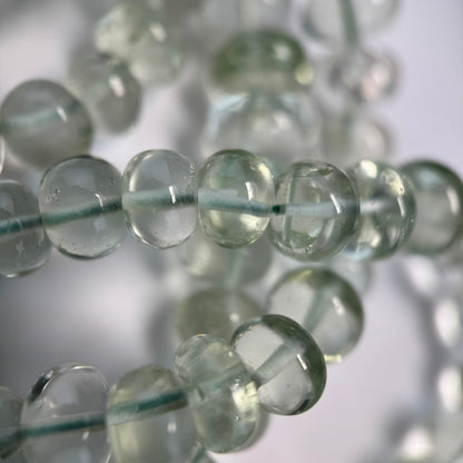 Presiolite Polished Rondelle Gemstone Beads (AA Quality)