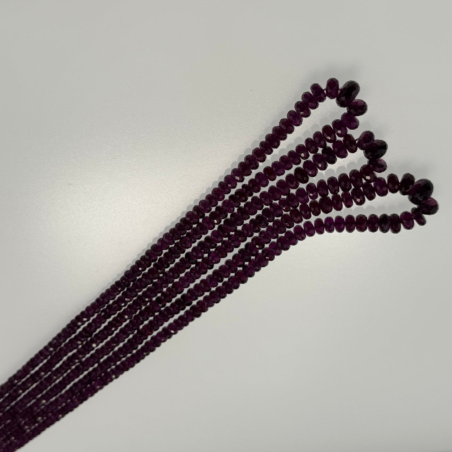 Garnet Faceted Rondelle Gemstone Beads (AAAA Quality)