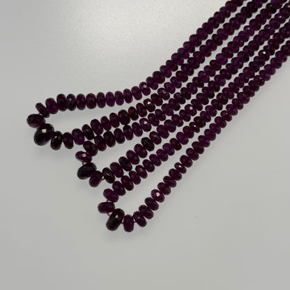 Garnet Faceted Rondelle Gemstone Beads (AAAA Quality)