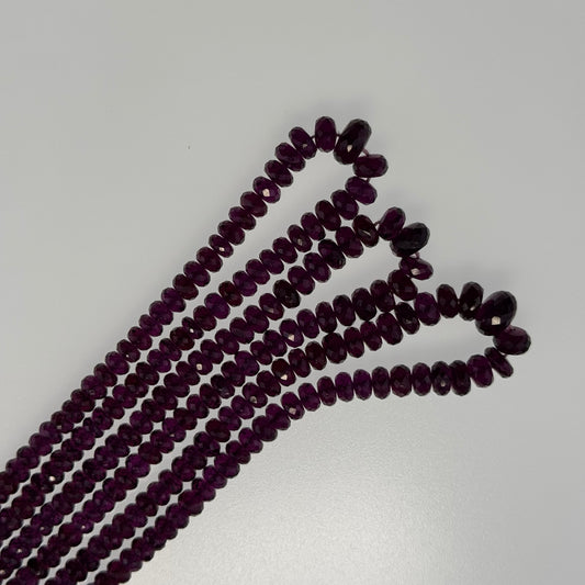 Garnet Faceted Rondelle Gemstone Beads (AAAA Quality)