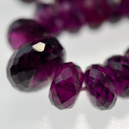 Garnet Faceted Rondelle Gemstone Beads (AAAA Quality)