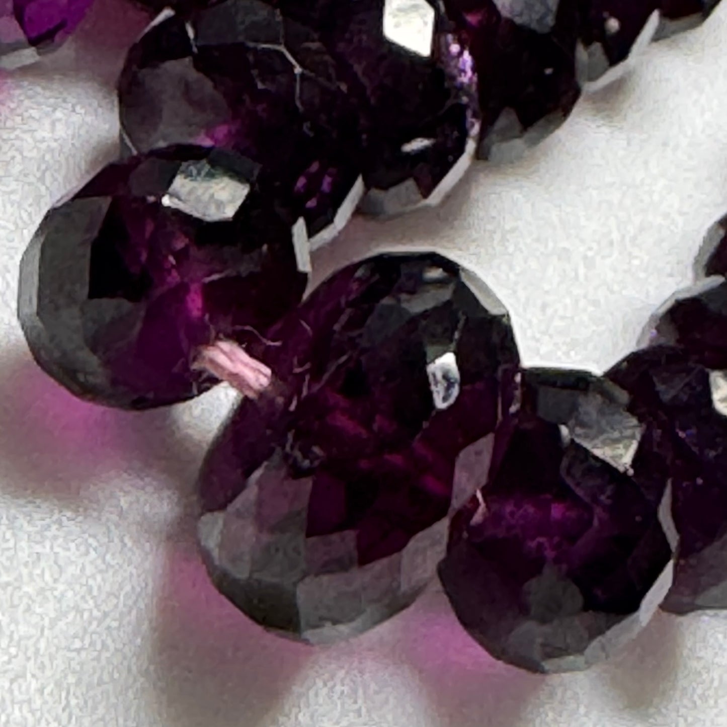 Garnet Faceted Rondelle Gemstone Beads (AAAA Quality)