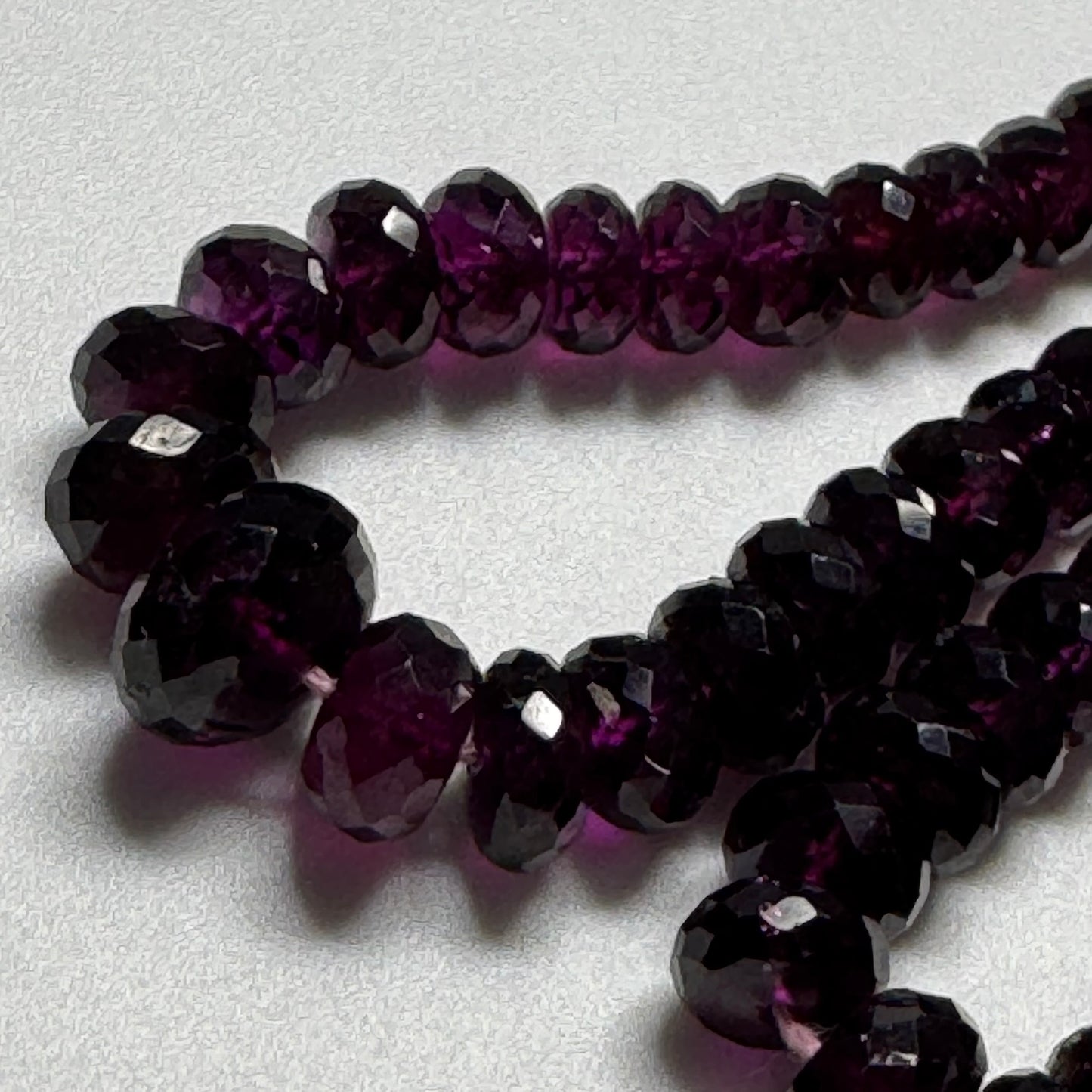 Garnet Faceted Rondelle Gemstone Beads (AAAA Quality)